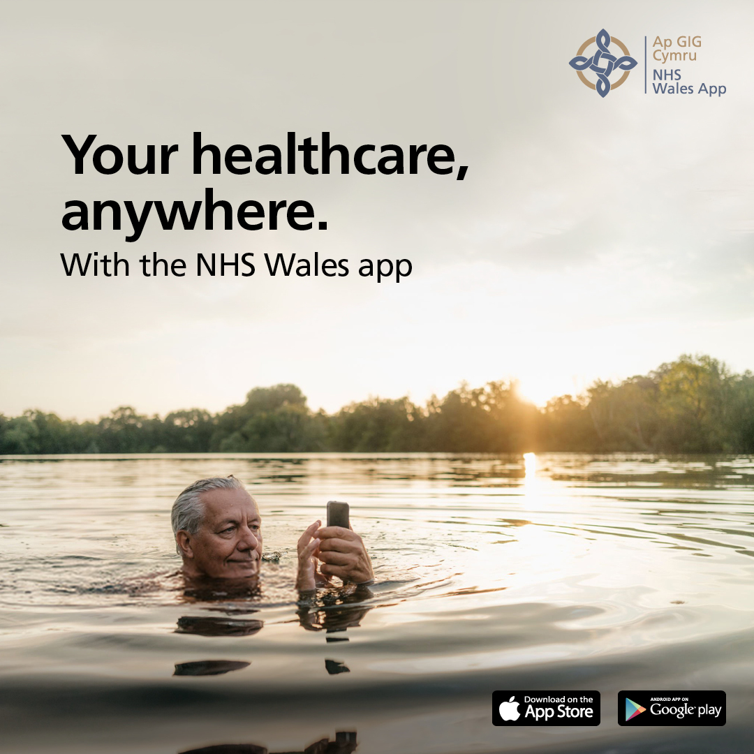 Your healthcare, anywhere. With the NHS Wales app